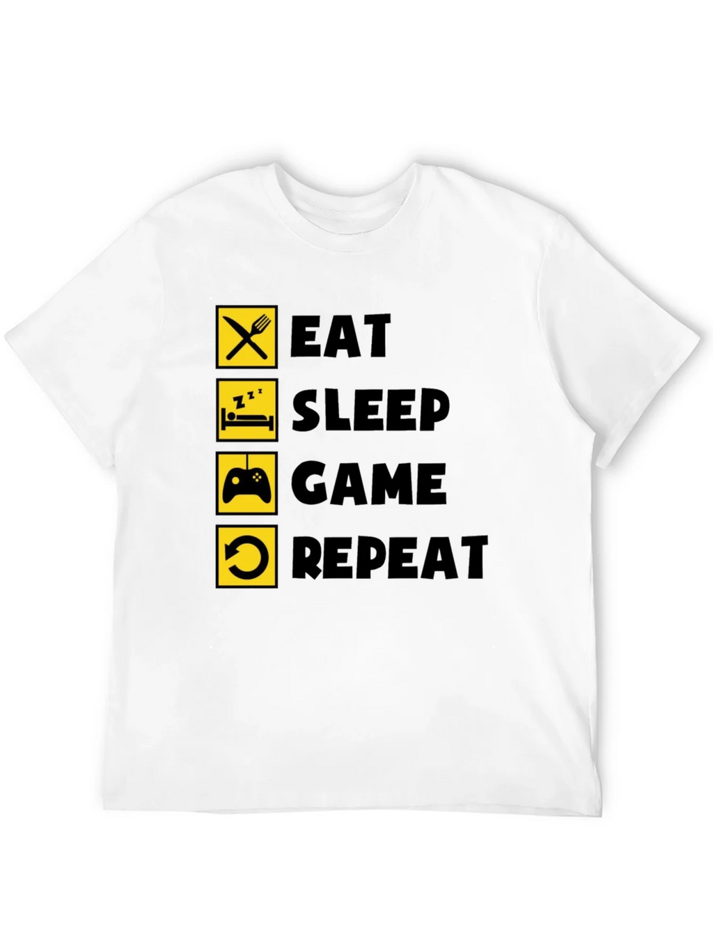 Eat Sleep Game Repeat Black Graphic Tee product image 11