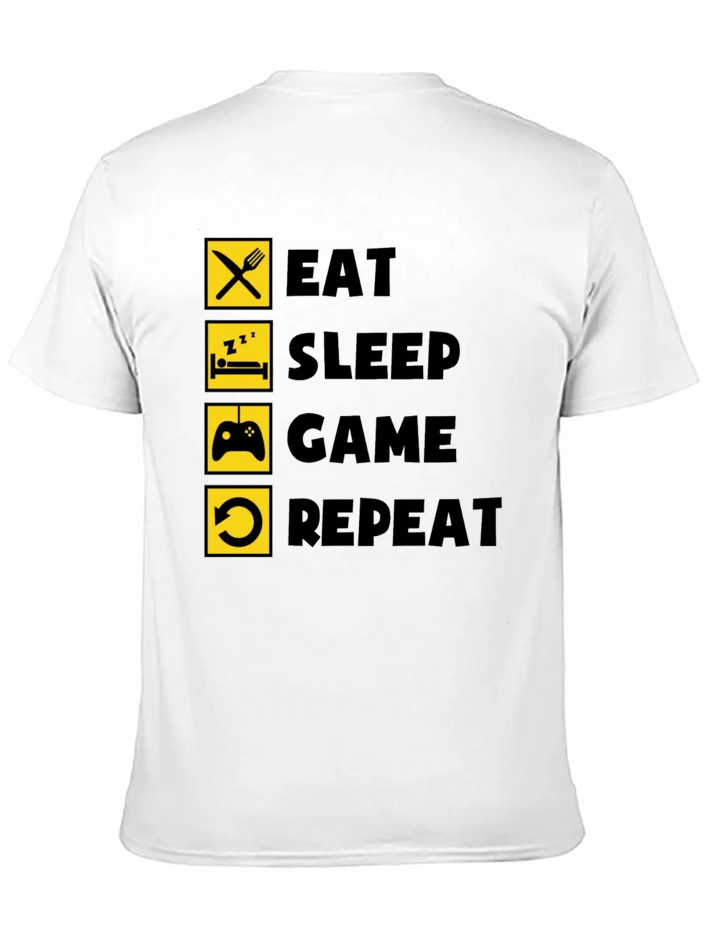 Eat Sleep Game Repeat Black Graphic Tee product image 10