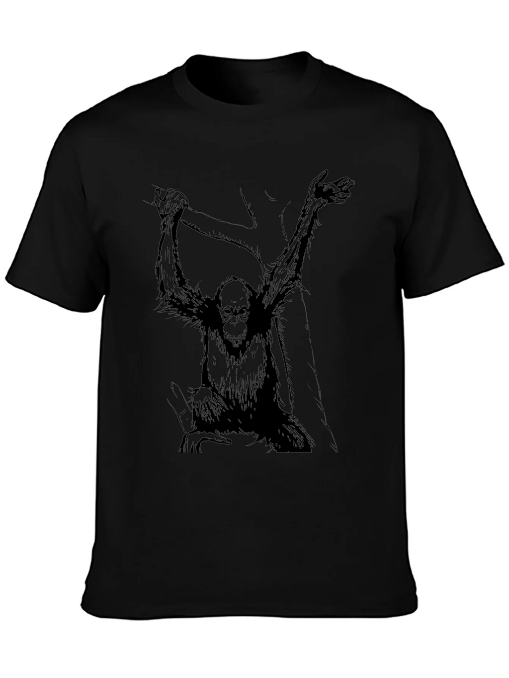 Monkey Graphic Black Tee - Urban Style product image 3