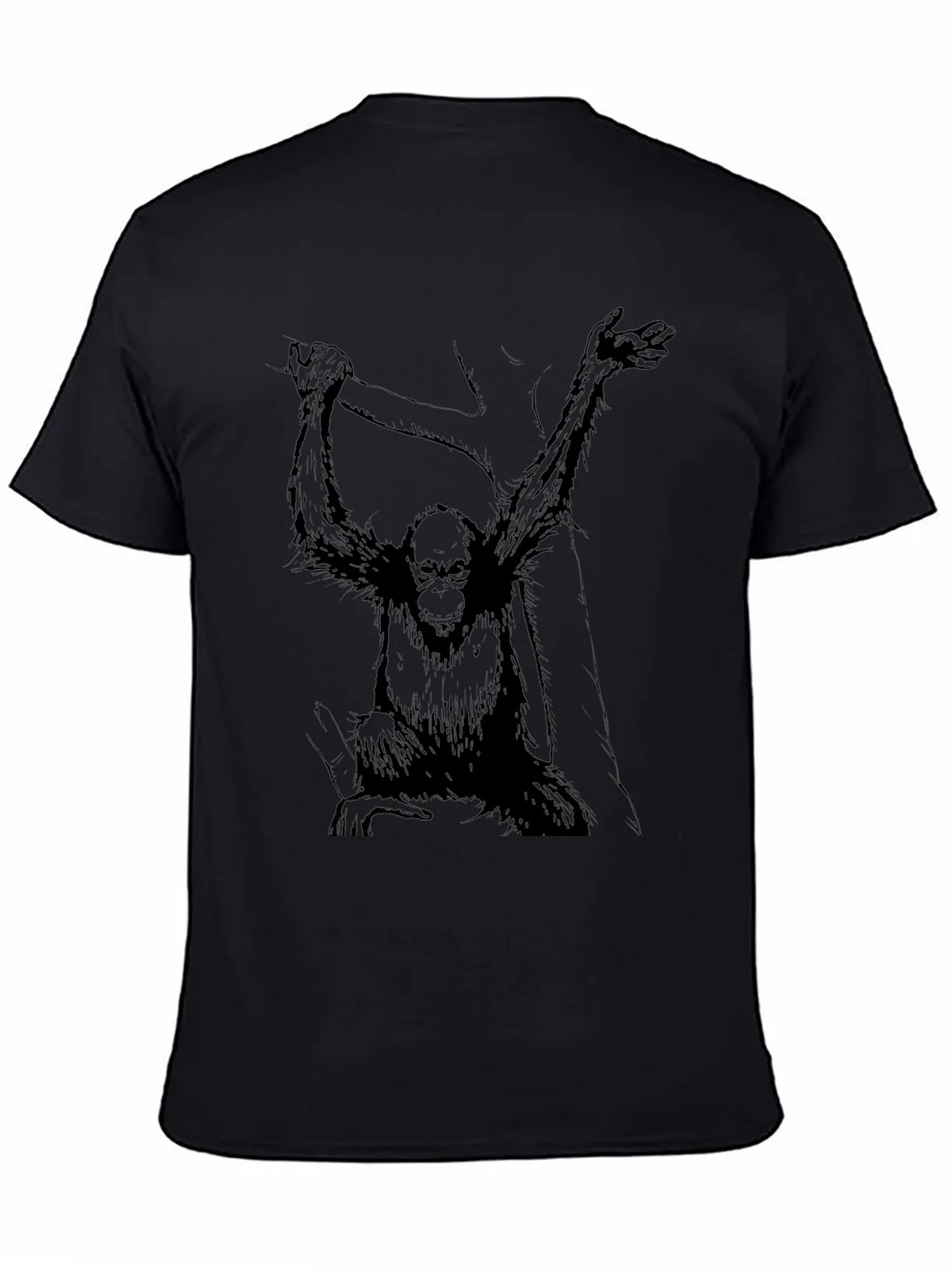 Monkey Graphic Black Tee - Urban Style product image 4