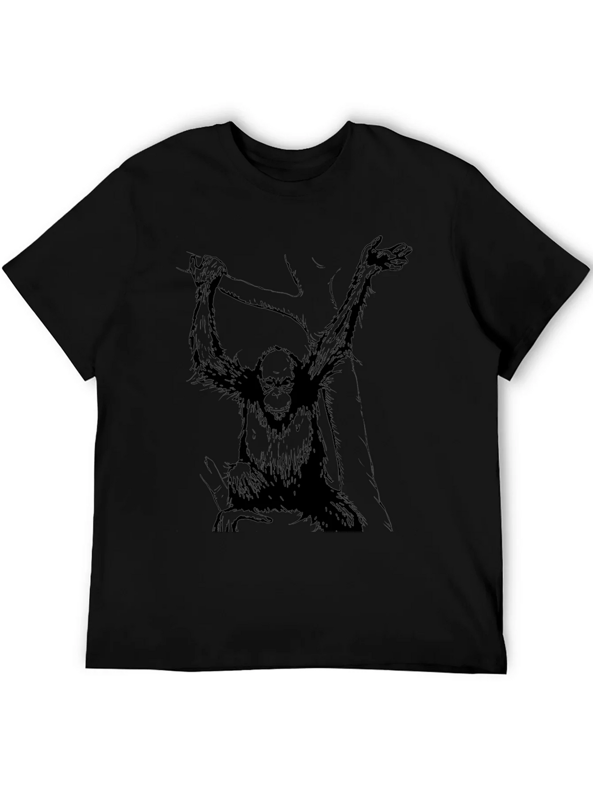 Monkey Graphic Black Tee - Urban Style product image 5