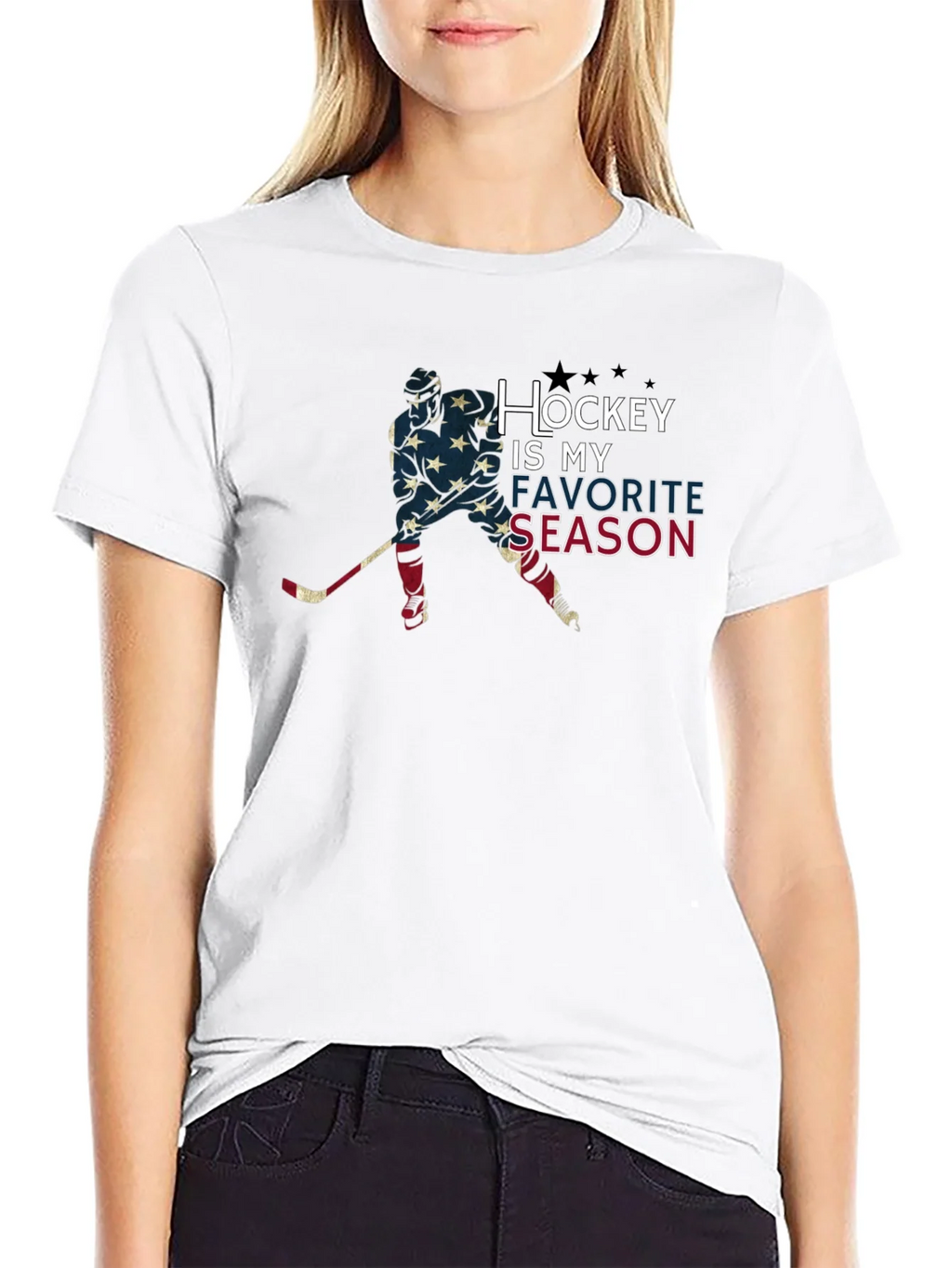 Hockey Is My Favorite Season T-Shirt - Patriotic Tee product image 8