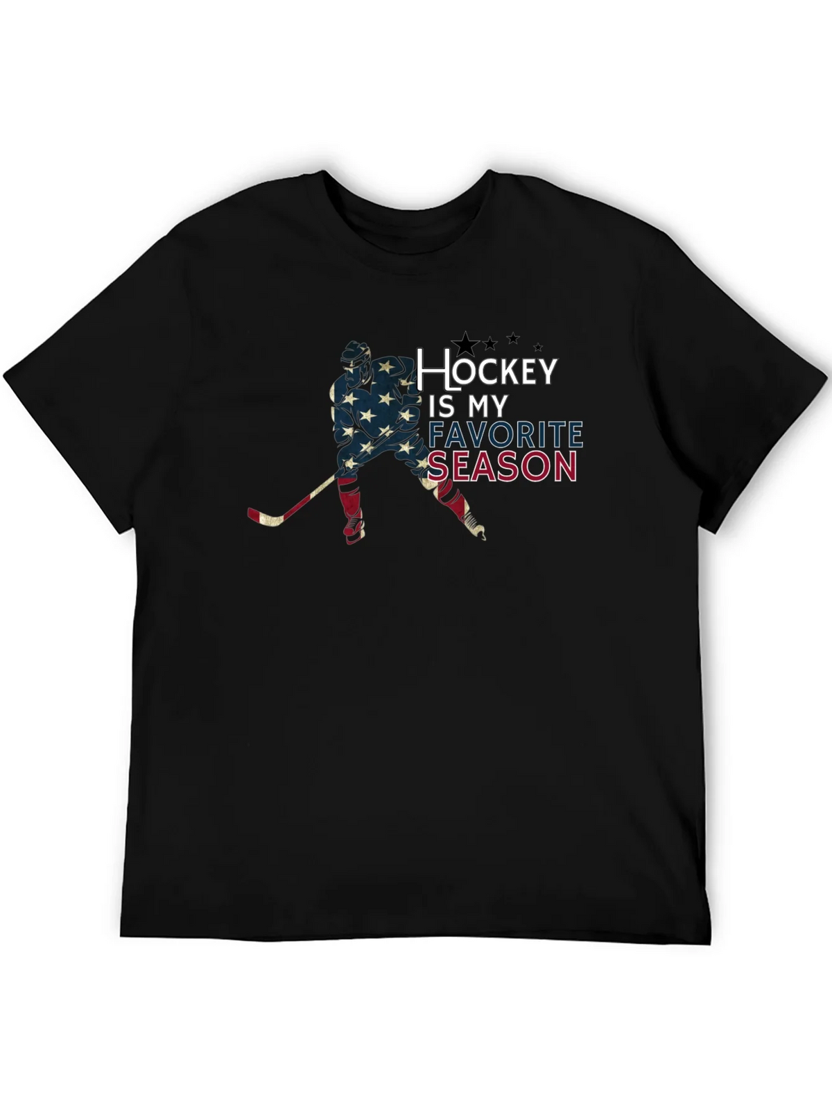 Hockey Is My Favorite Season T-Shirt - Patriotic Tee product image 5