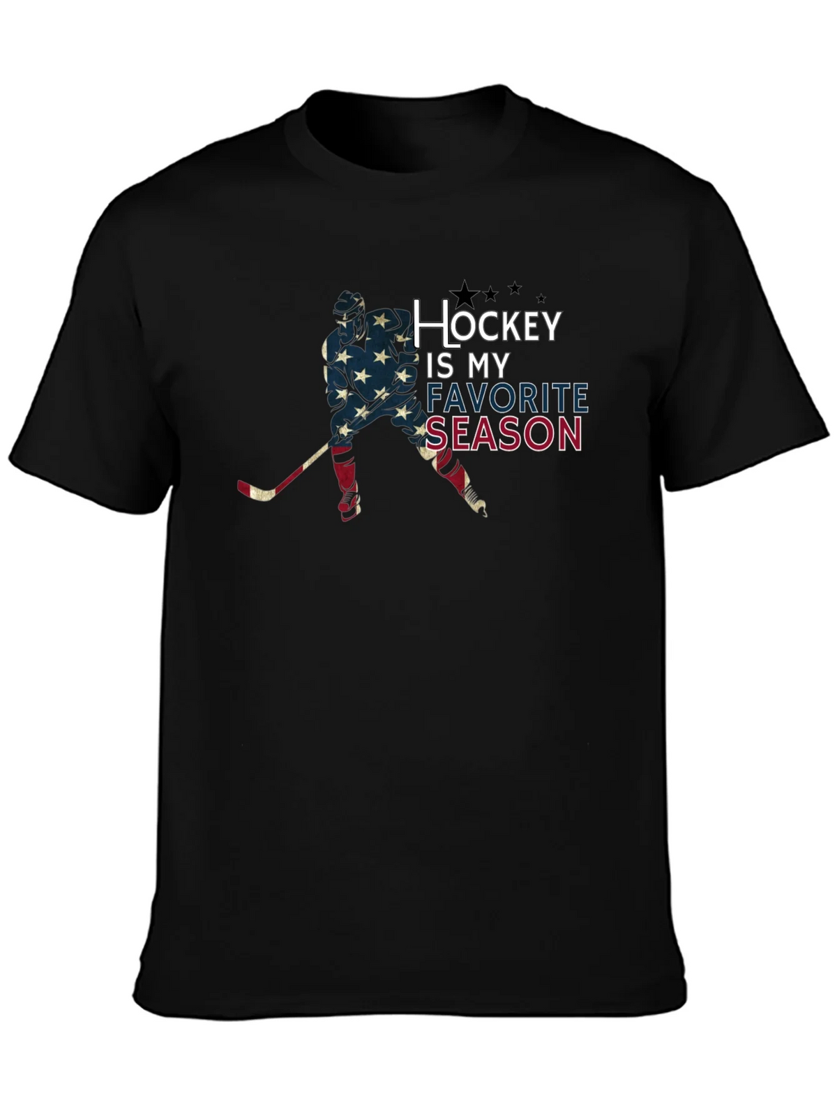 Hockey Is My Favorite Season T-Shirt - Patriotic Tee product image 3