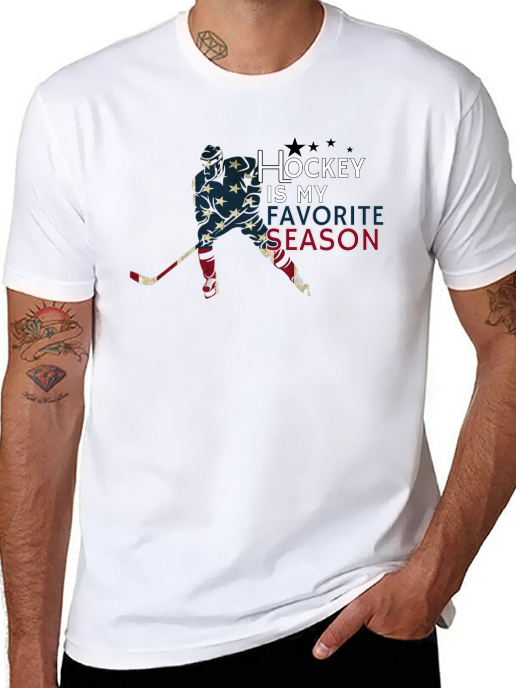 Hockey Is My Favorite Season T-Shirt - Patriotic Tee product image 7