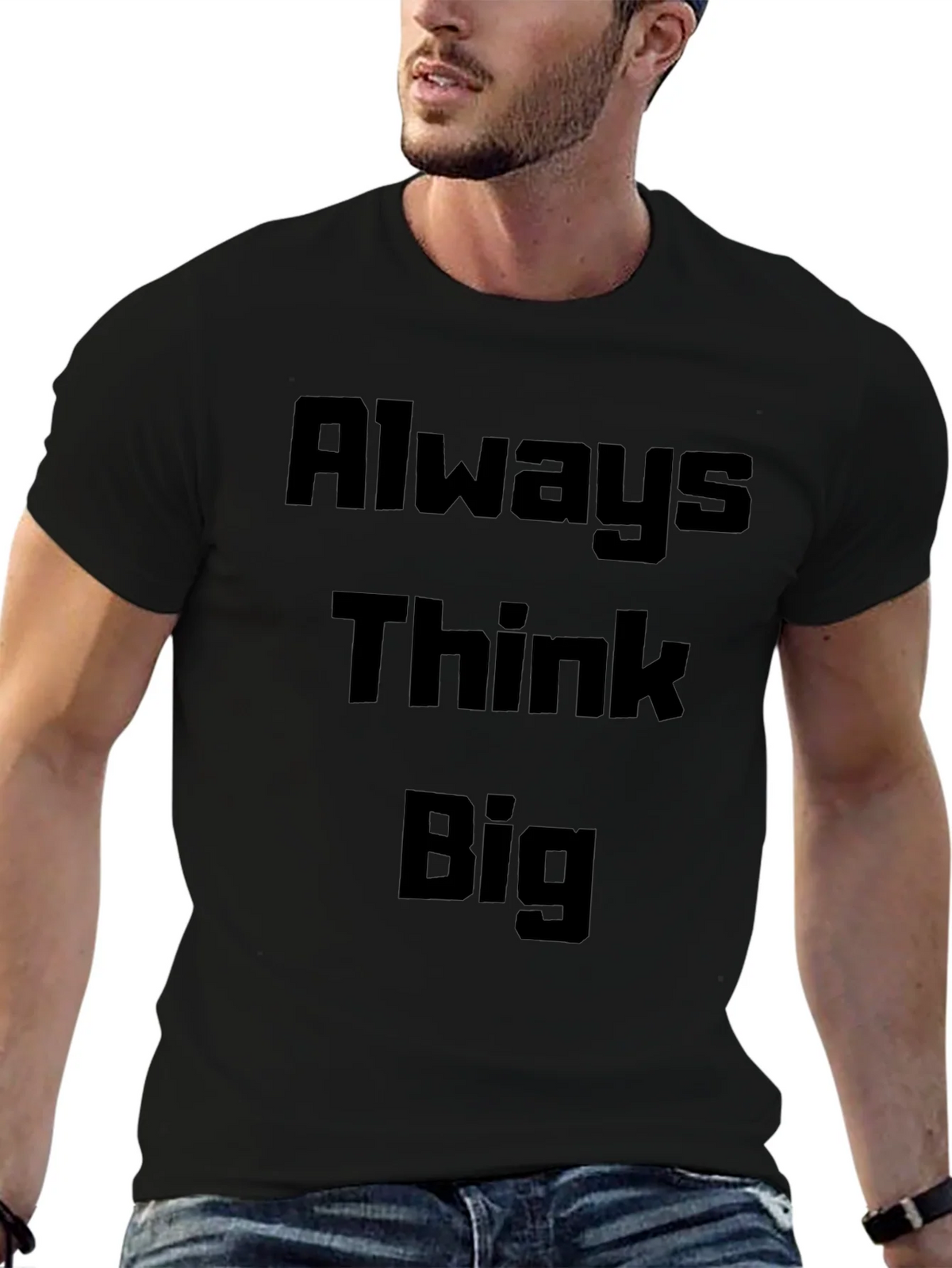 Always Think Big Black T-Shirt product image 6