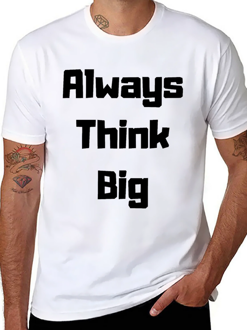 Always Think Big Black T-Shirt product image 7
