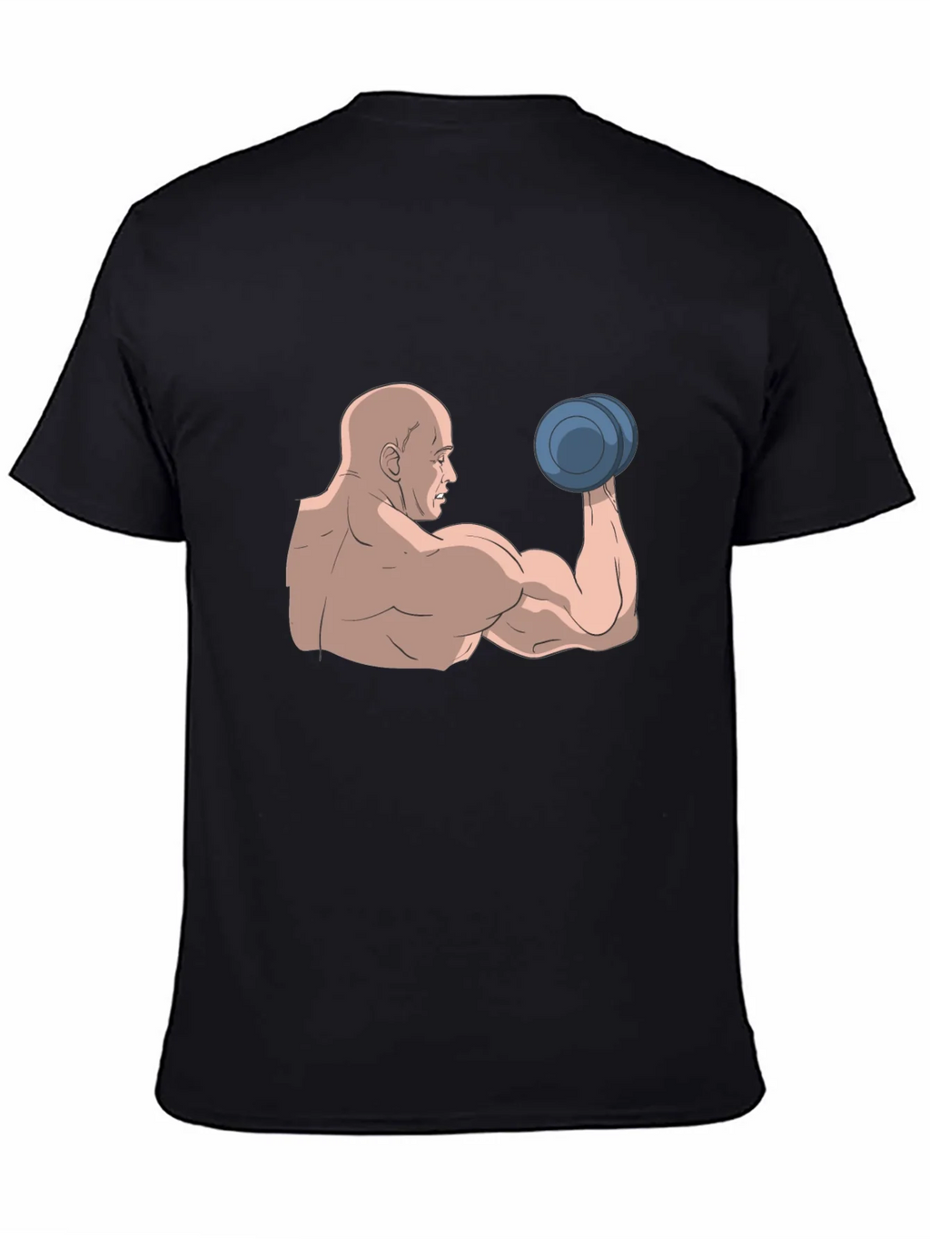 Muscle Man Graphic Tee - Black Cotton T-Shirt product image 4