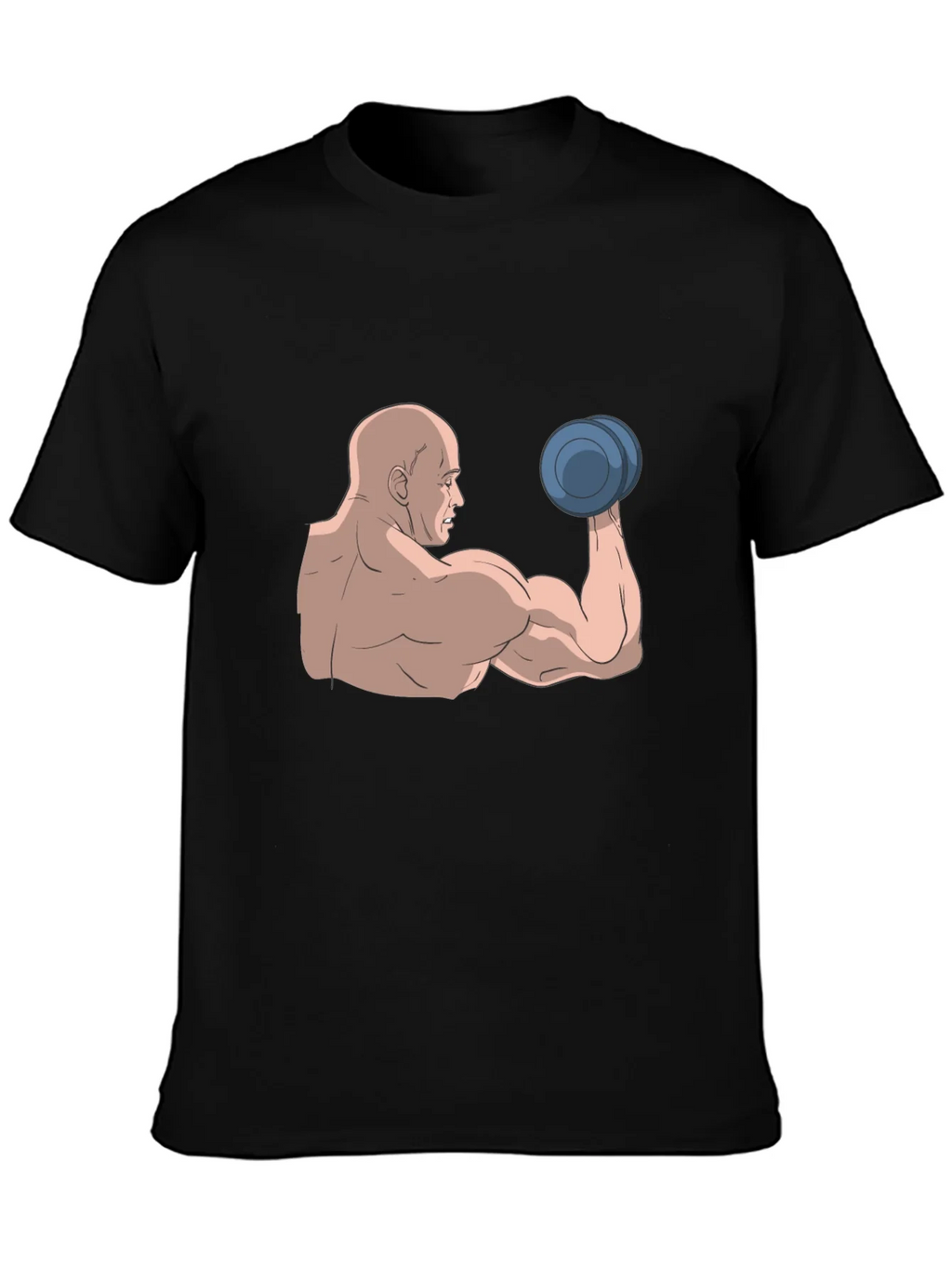 Muscle Man Graphic Tee - Black Cotton T-Shirt product image 3