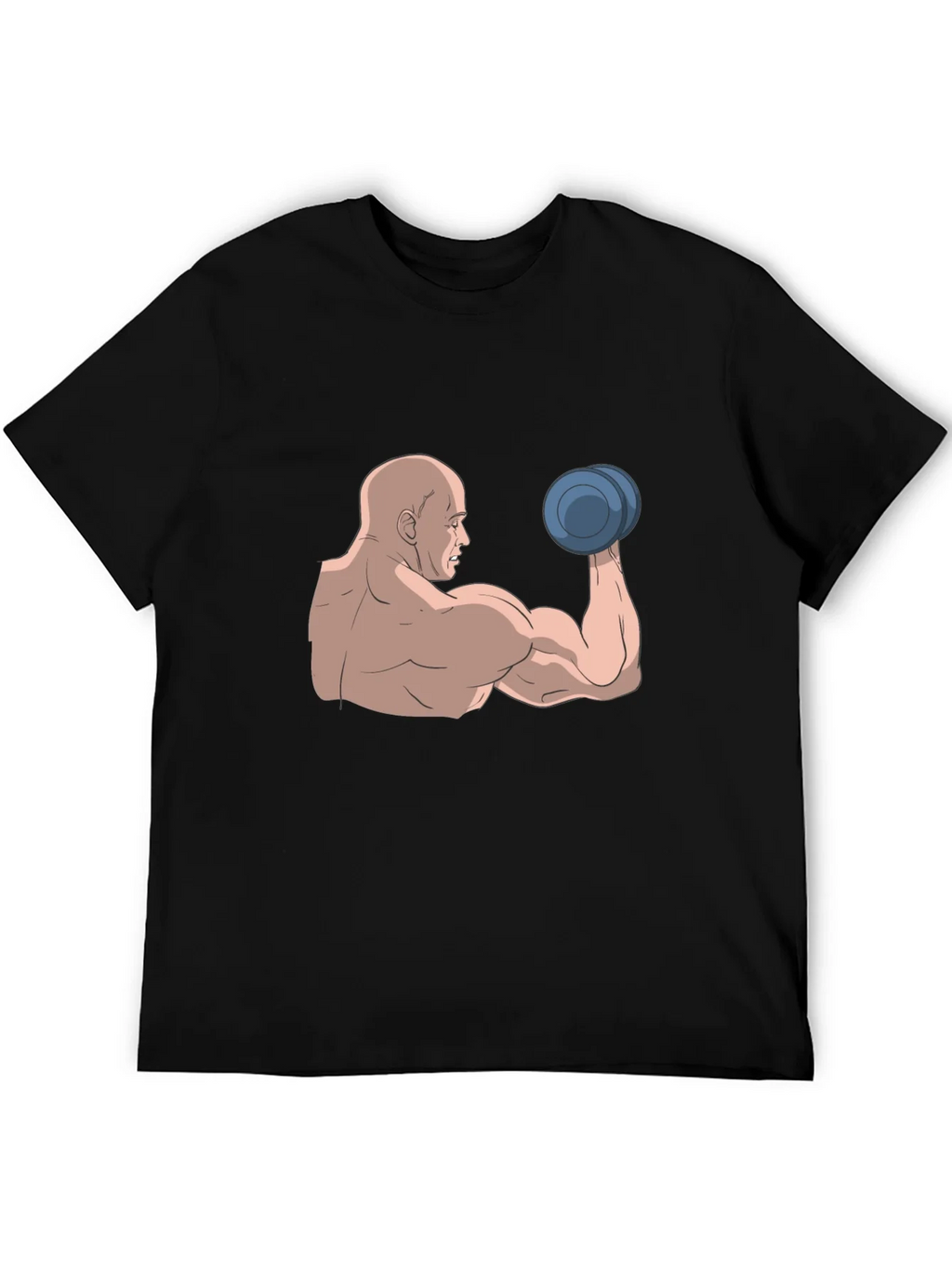Muscle Man Graphic Tee - Black Cotton T-Shirt product image 5