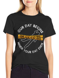 Crime Scene T-Shirt: Our Day Begins... product image 1