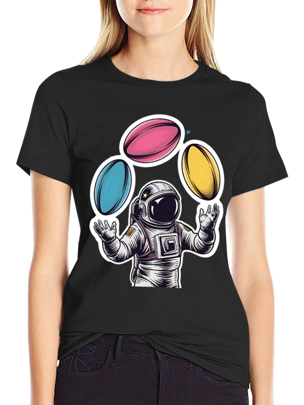Astronaut Juggling Planets Graphic Tee product image 2