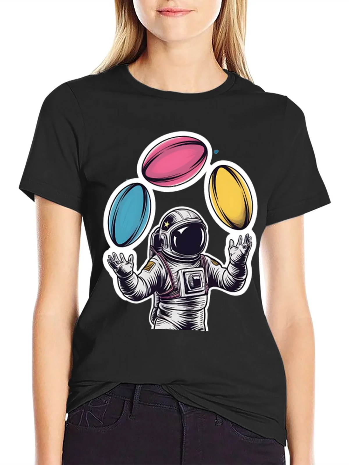 Astronaut Juggling Planets Graphic Tee product image 2