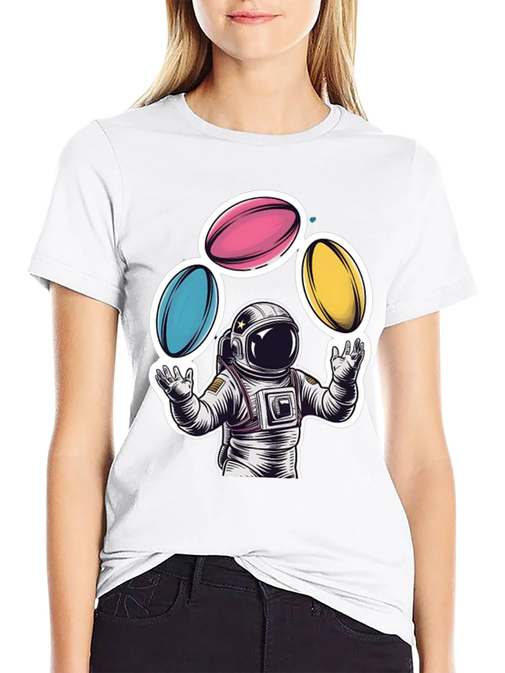 Astronaut Juggling Planets Graphic Tee product image 8
