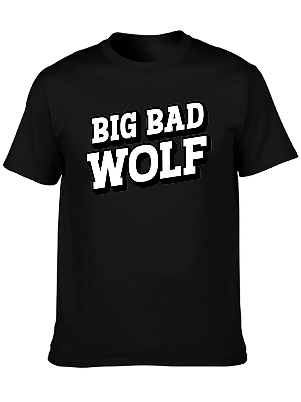 Big Bad Wolf Black Graphic T-Shirt product image 3
