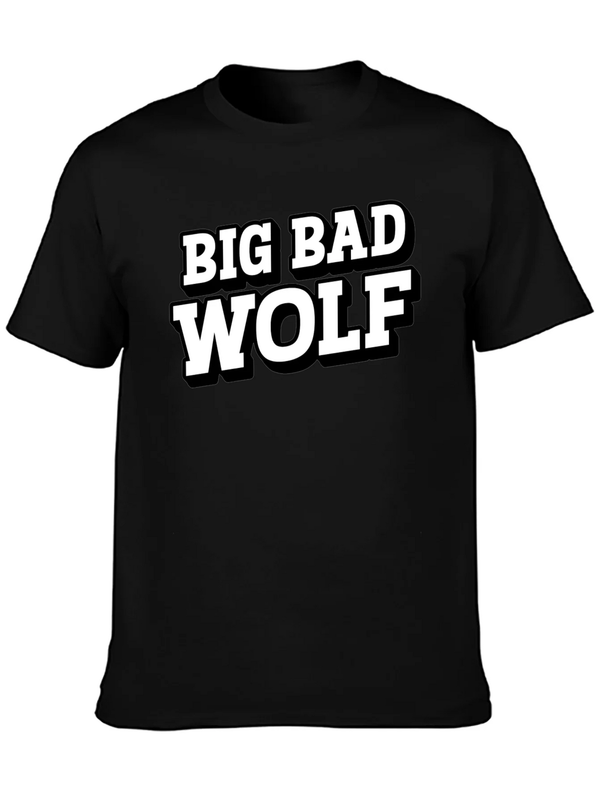 Big Bad Wolf Black Graphic T-Shirt product image 3