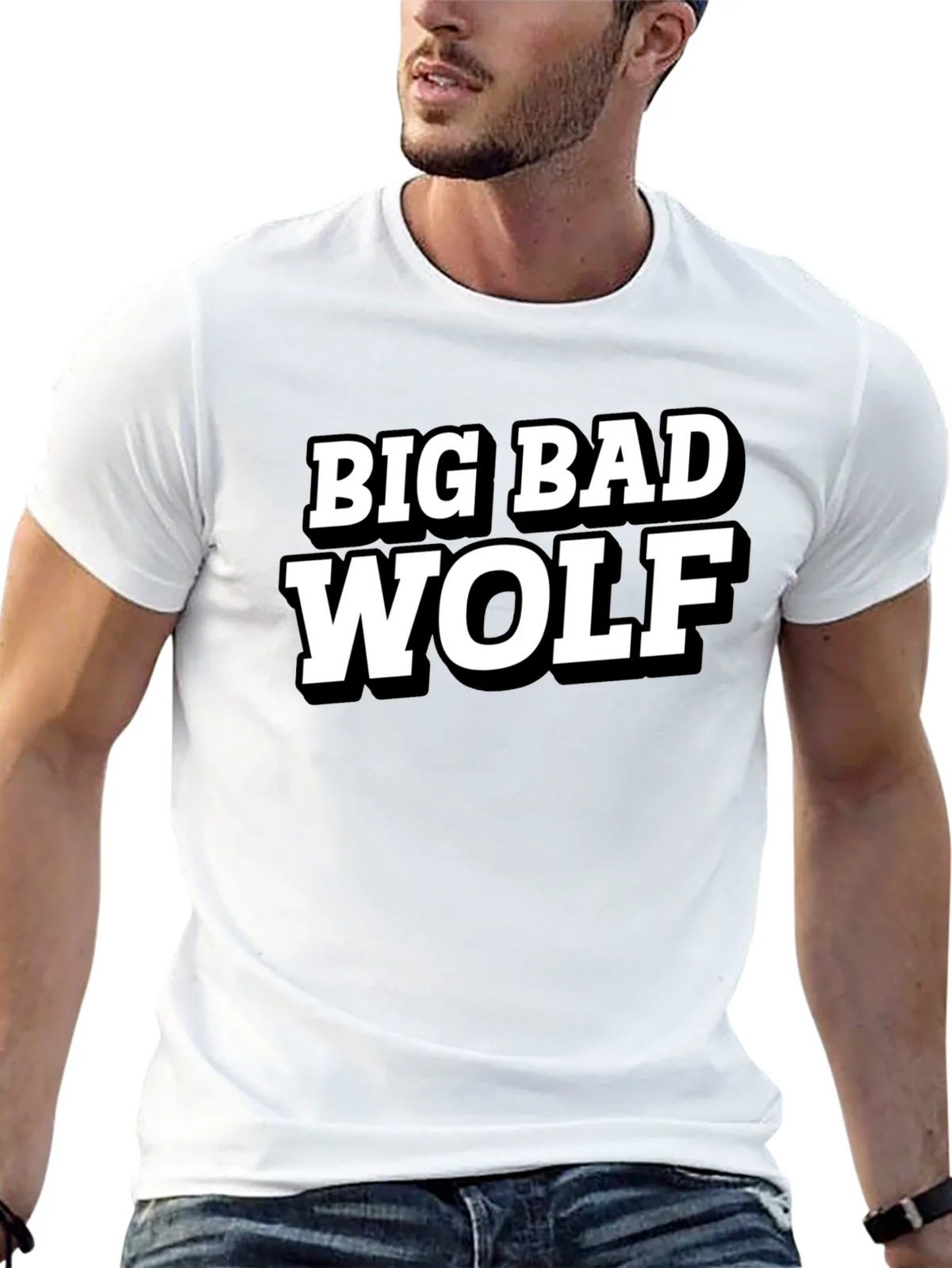 Big Bad Wolf Black Graphic T-Shirt product image 10