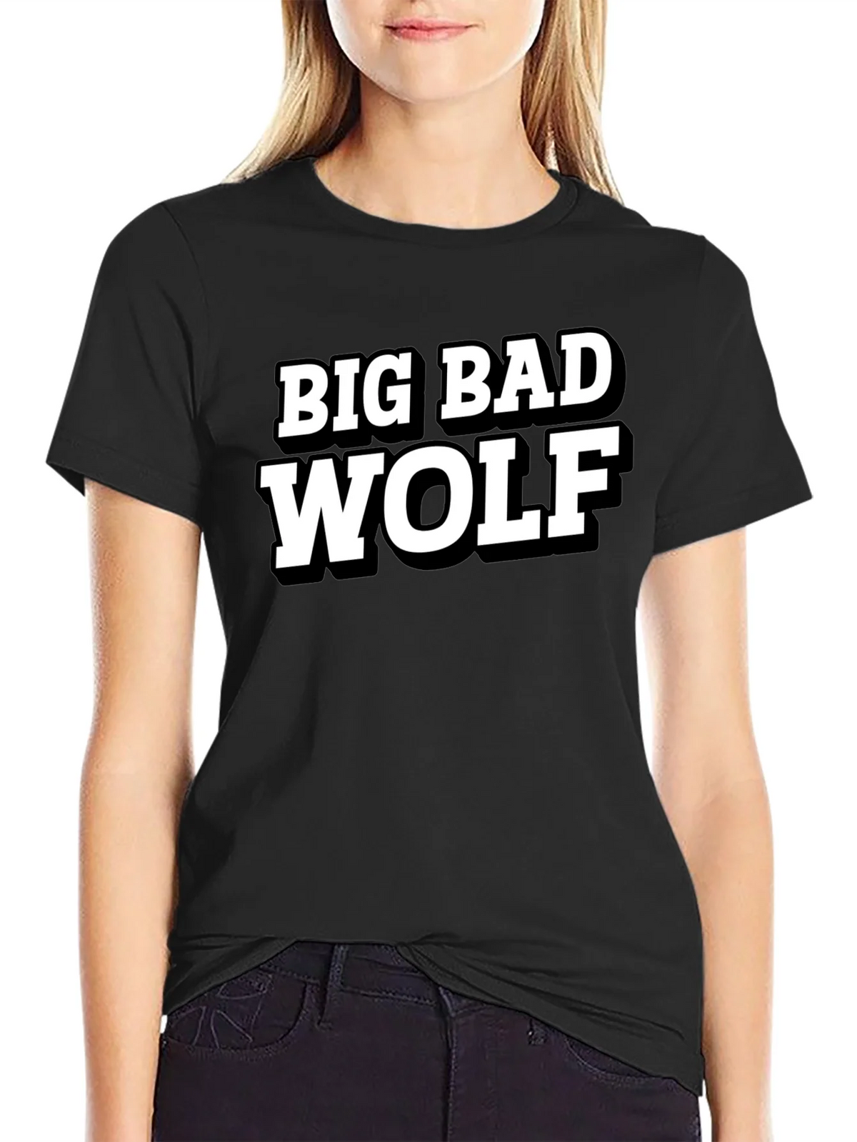 Big Bad Wolf Black Graphic T-Shirt product image 2