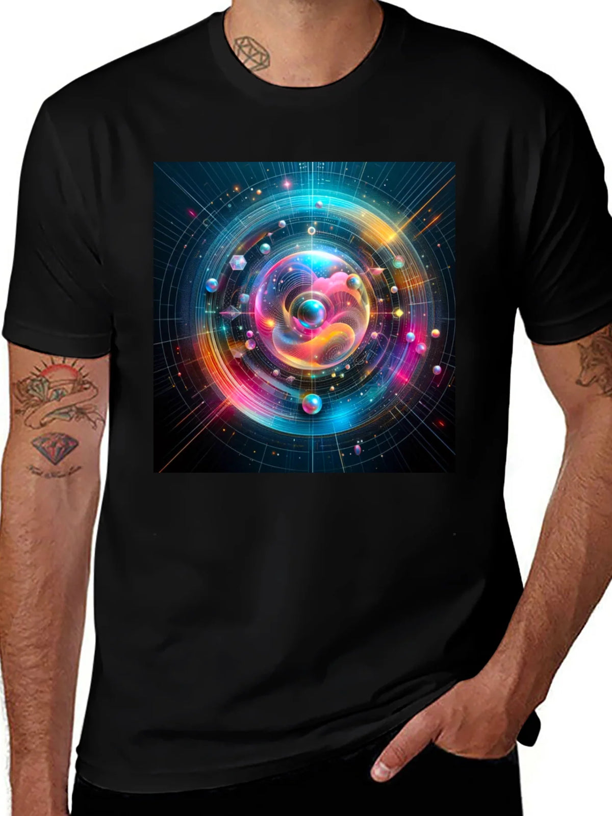 Colorful Space T-Shirt - Unique Design product image 1