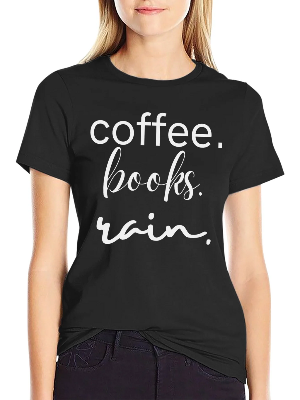 Coffee Books Rain T-Shirt - Cozy Comfort product image 2