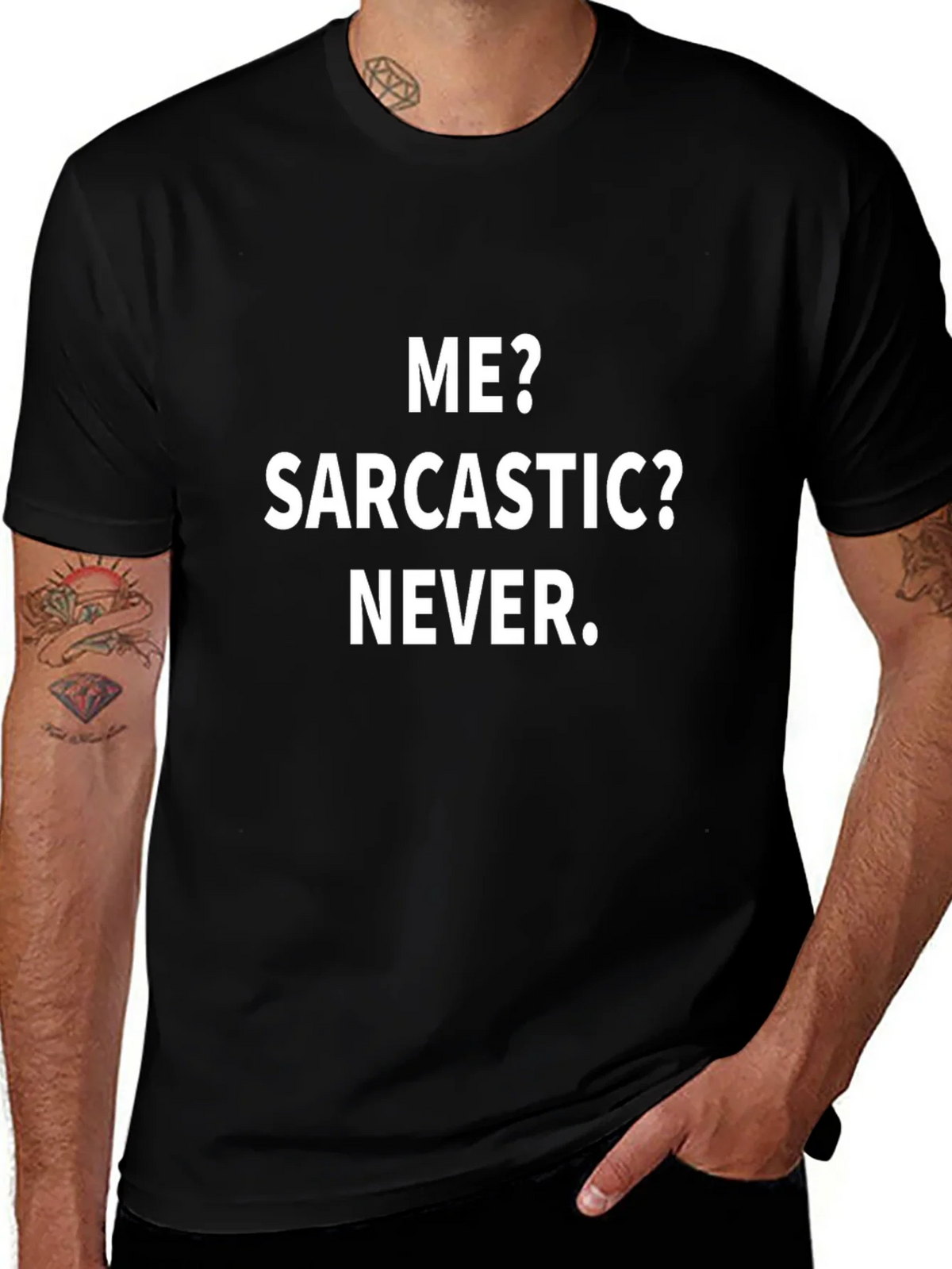 Sarcastic Never T-Shirt - Funny Slogan Tee product image 1