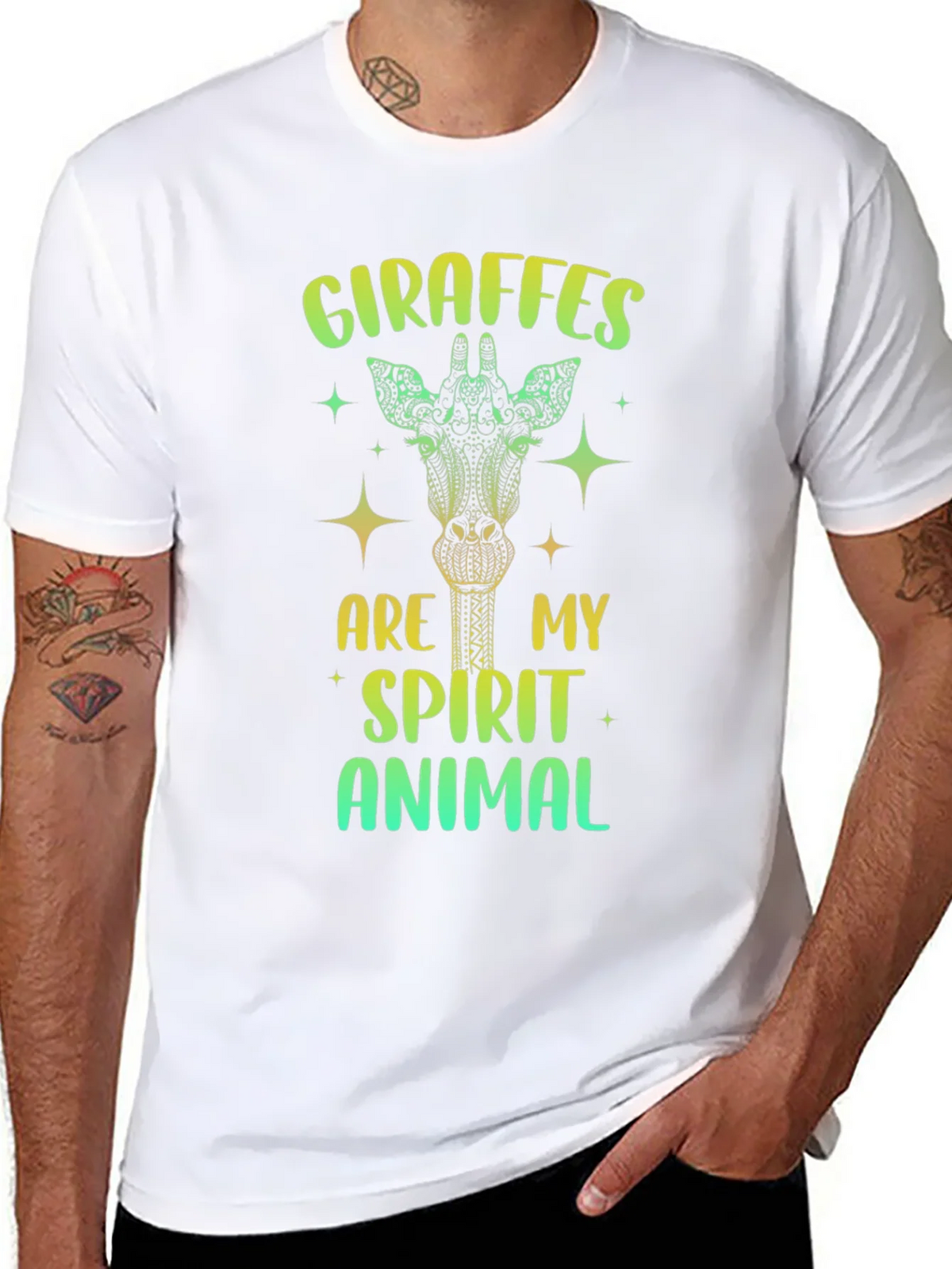 Giraffe Spirit Animal Graphic Tee product image 7