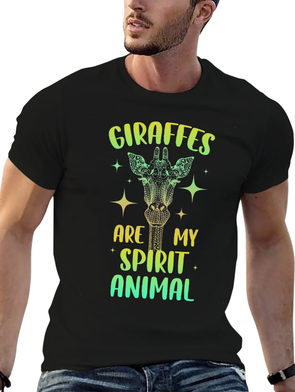 Giraffe Spirit Animal Graphic Tee product image 6
