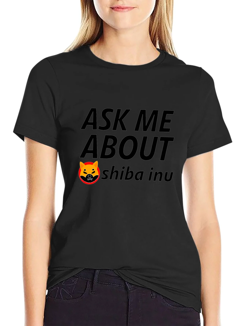 Ask Me About Shiba Inu Black T-Shirt product image 1