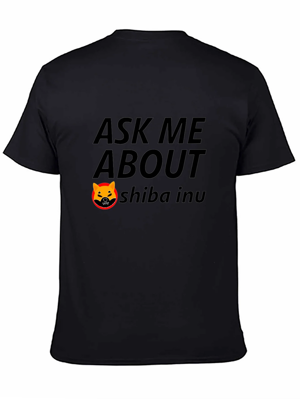 Ask Me About Shiba Inu Black T-Shirt product image 2