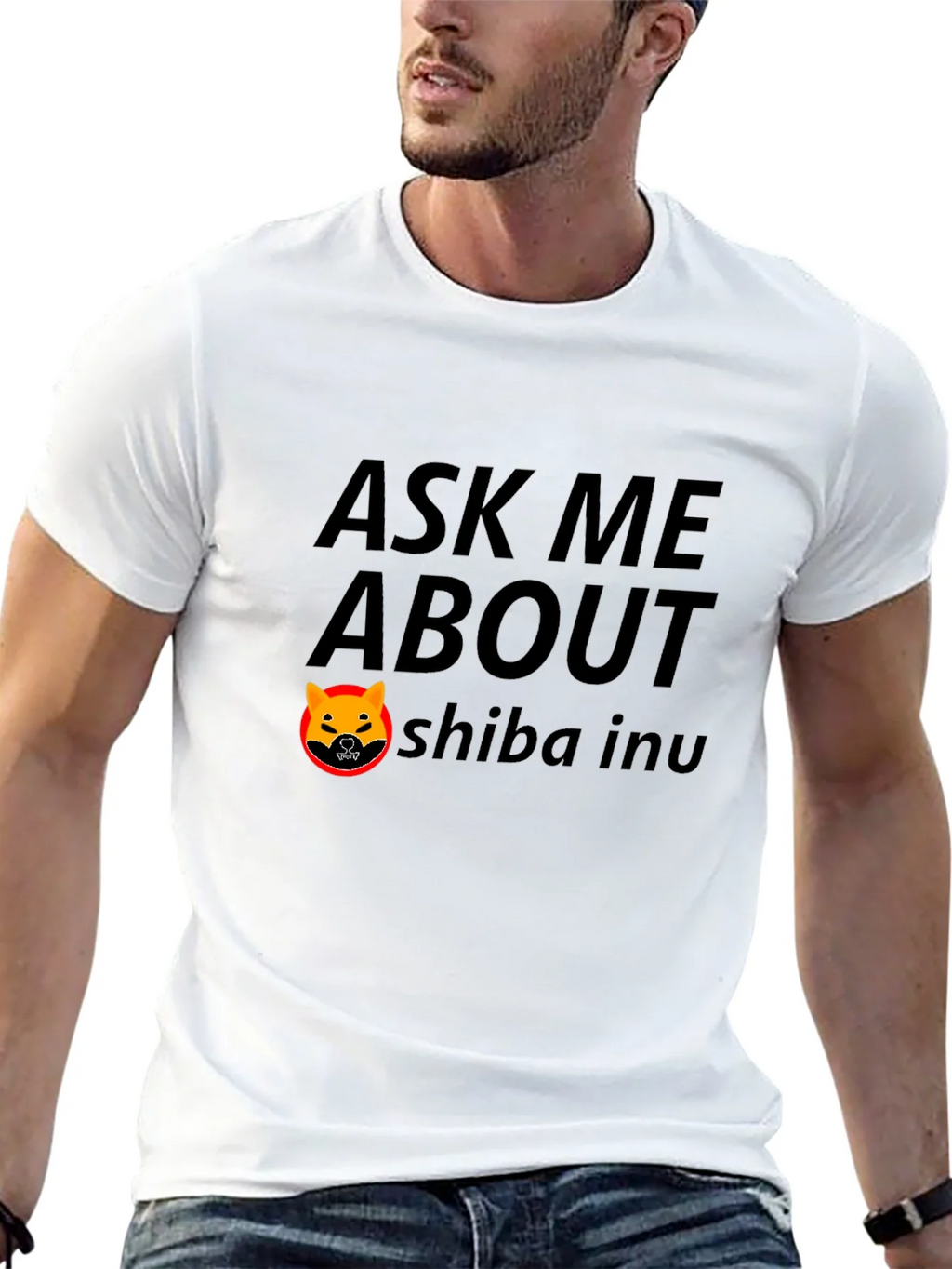 Ask Me About Shiba Inu Black T-Shirt product image 8