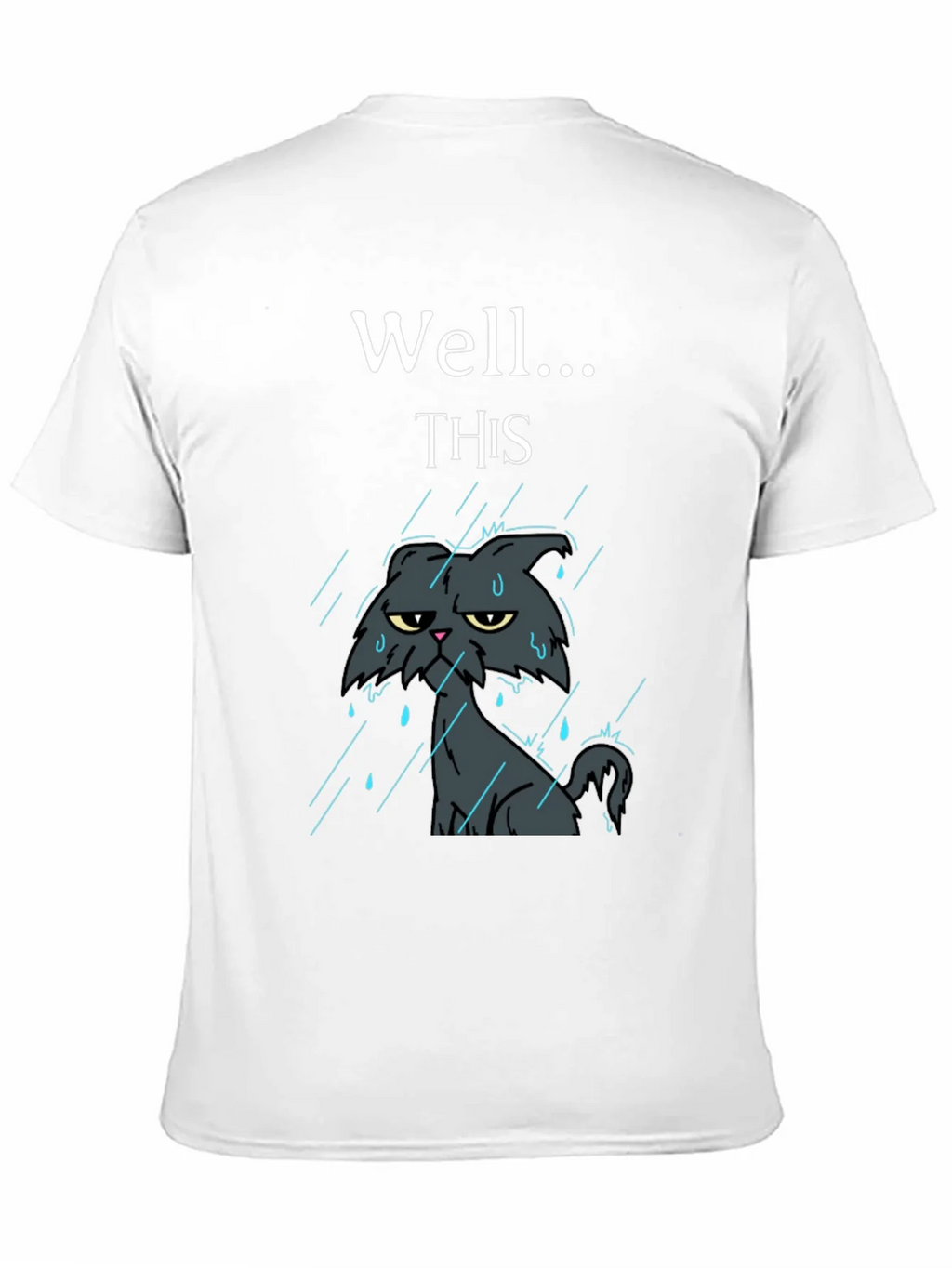 Grumpy Cat in Rain Funny T-Shirt product image 10
