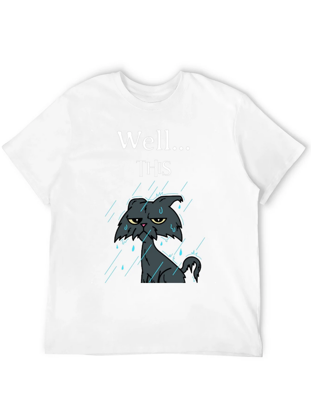 Grumpy Cat in Rain Funny T-Shirt product image 11