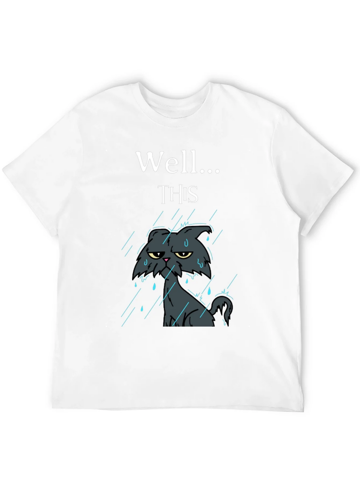 Grumpy Cat in Rain Funny T-Shirt product image 11
