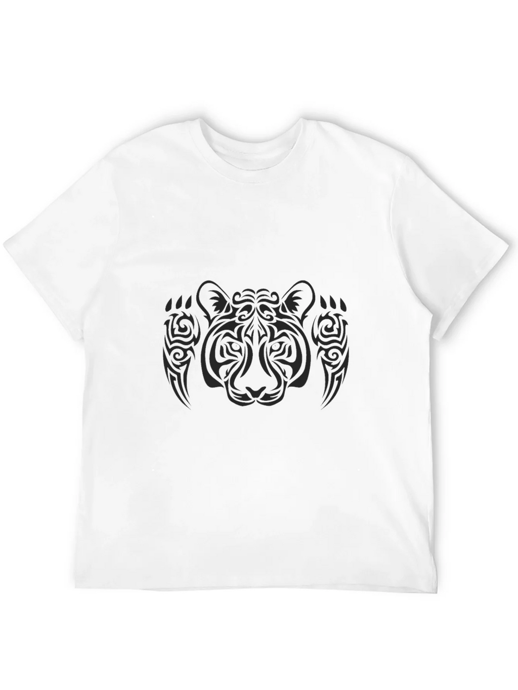 Tribal Tiger Graphic Black T-Shirt product image 6