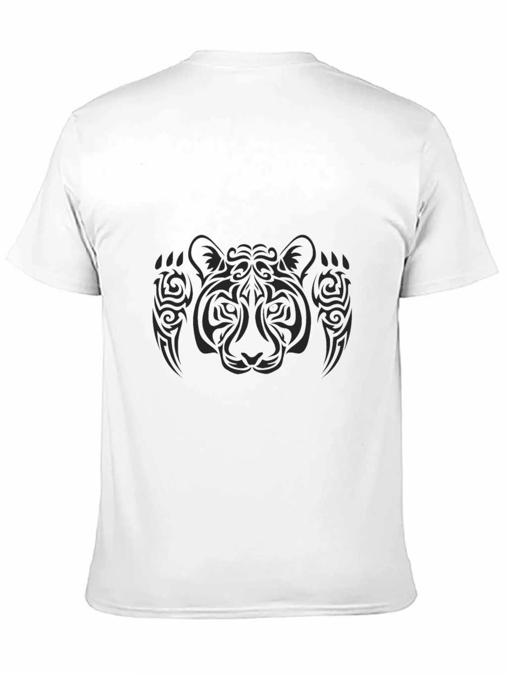 Tribal Tiger Graphic Black T-Shirt product image 5