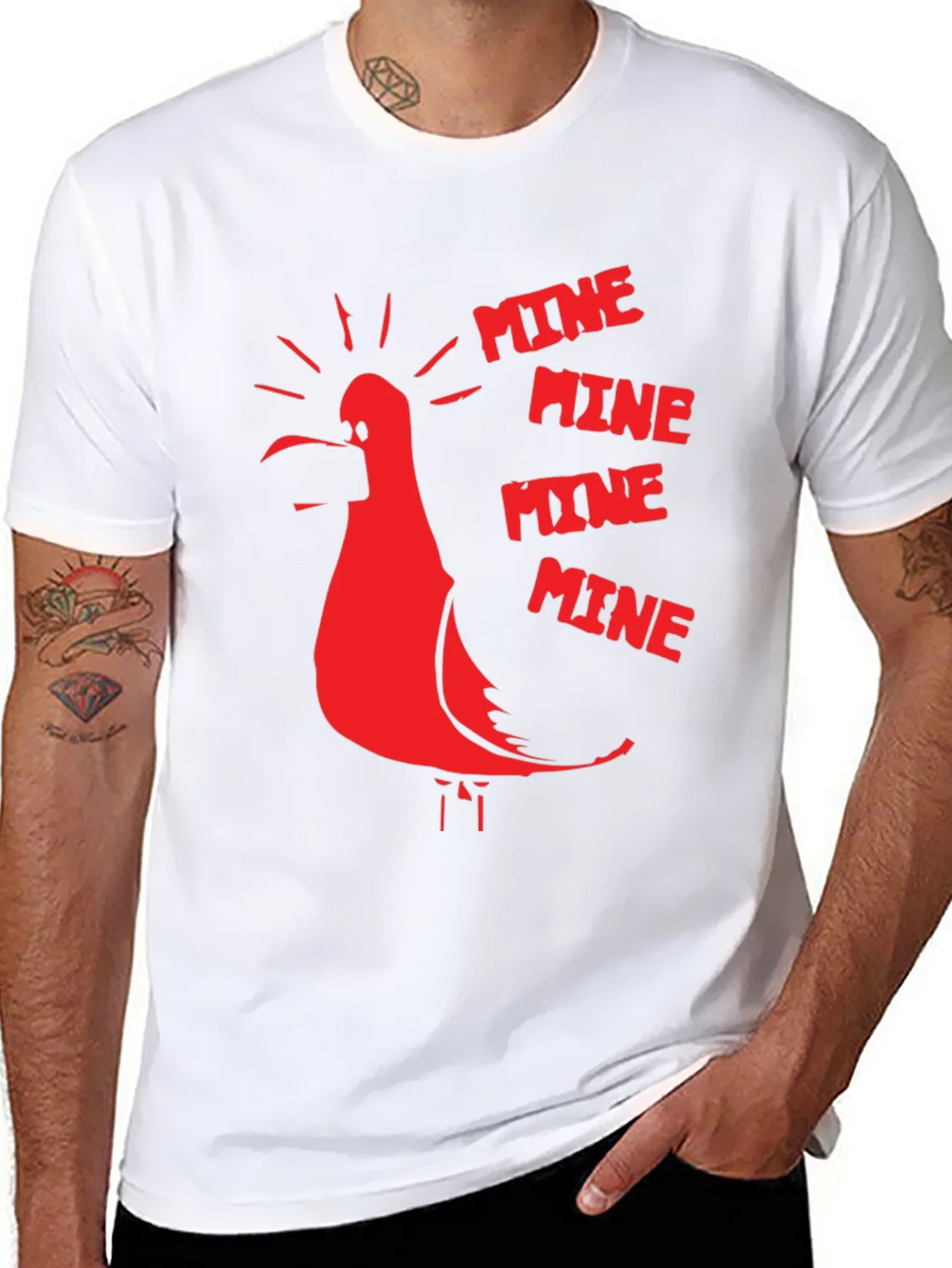 Mine Seagull Graphic T-Shirt - Black product image 3