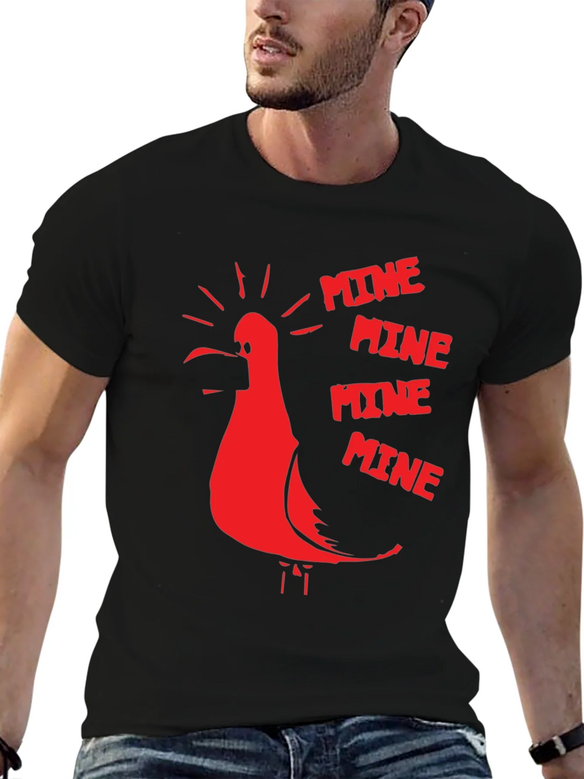 Mine Seagull Graphic T-Shirt - Black product image 2