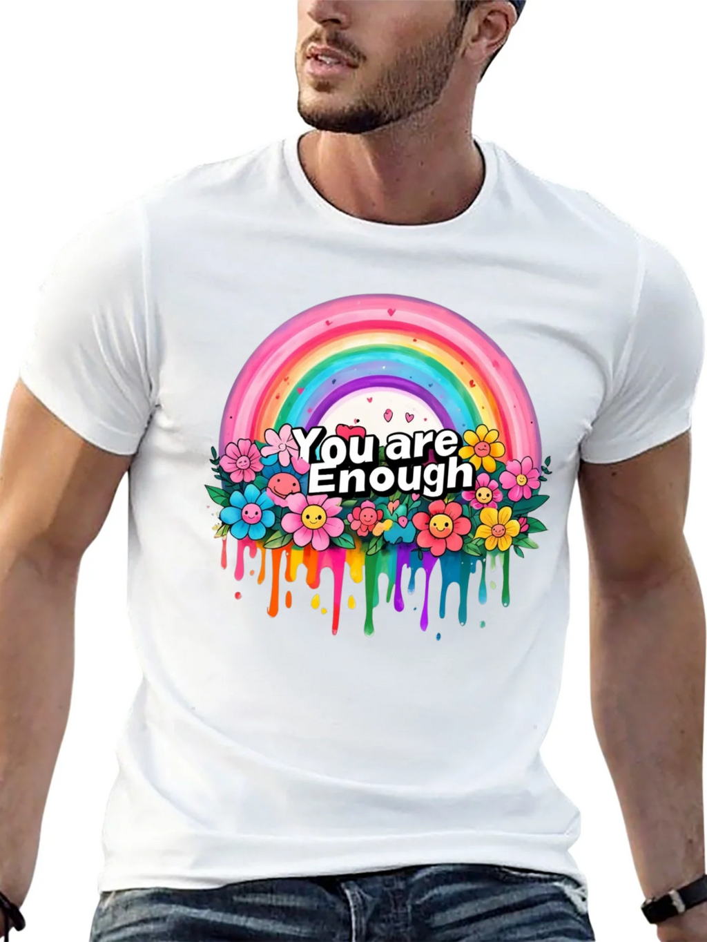 You Are Enough Rainbow Graphic T-Shirt product image 8