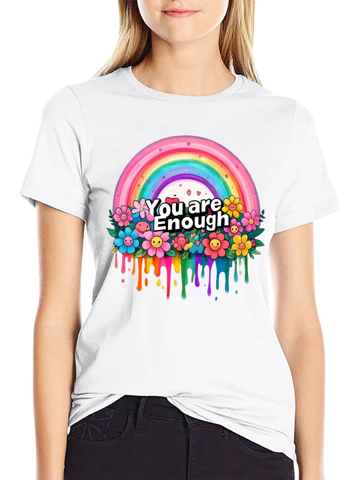 You Are Enough Rainbow Graphic T-Shirt product image 5