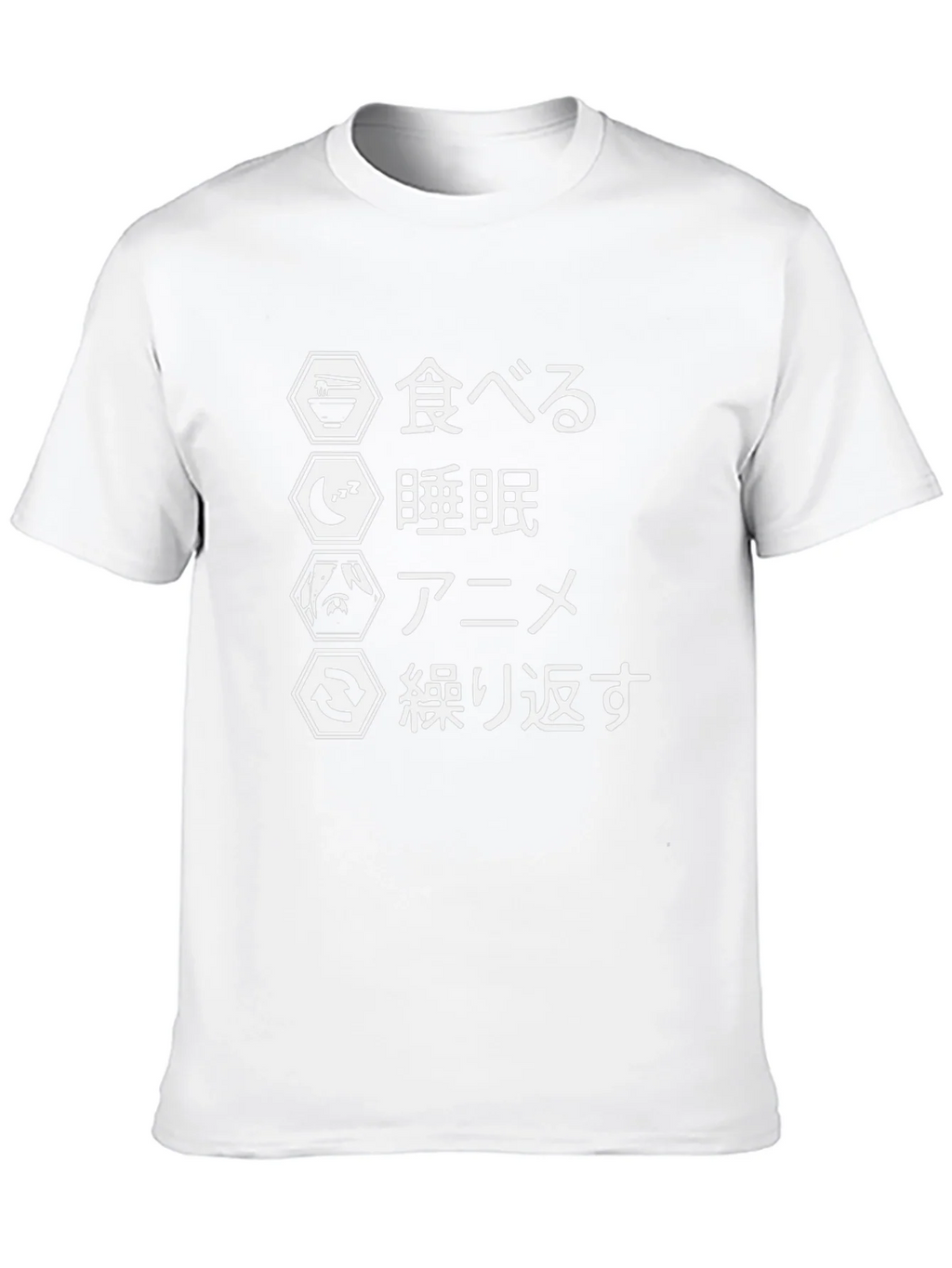 Anime Eat Sleep Repeat Black T-Shirt product image 8