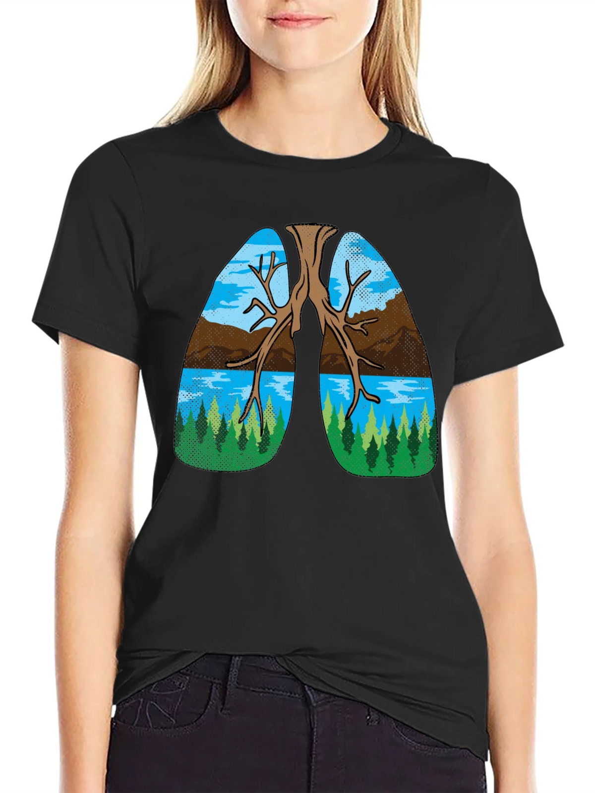 Nature Lungs Graphic Tee - Breathe Easy product image 2