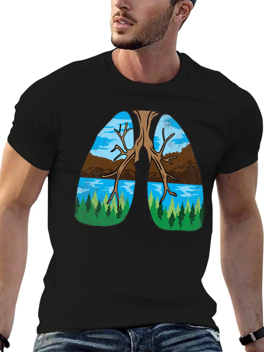 Nature Lungs Graphic Tee - Breathe Easy product image 5