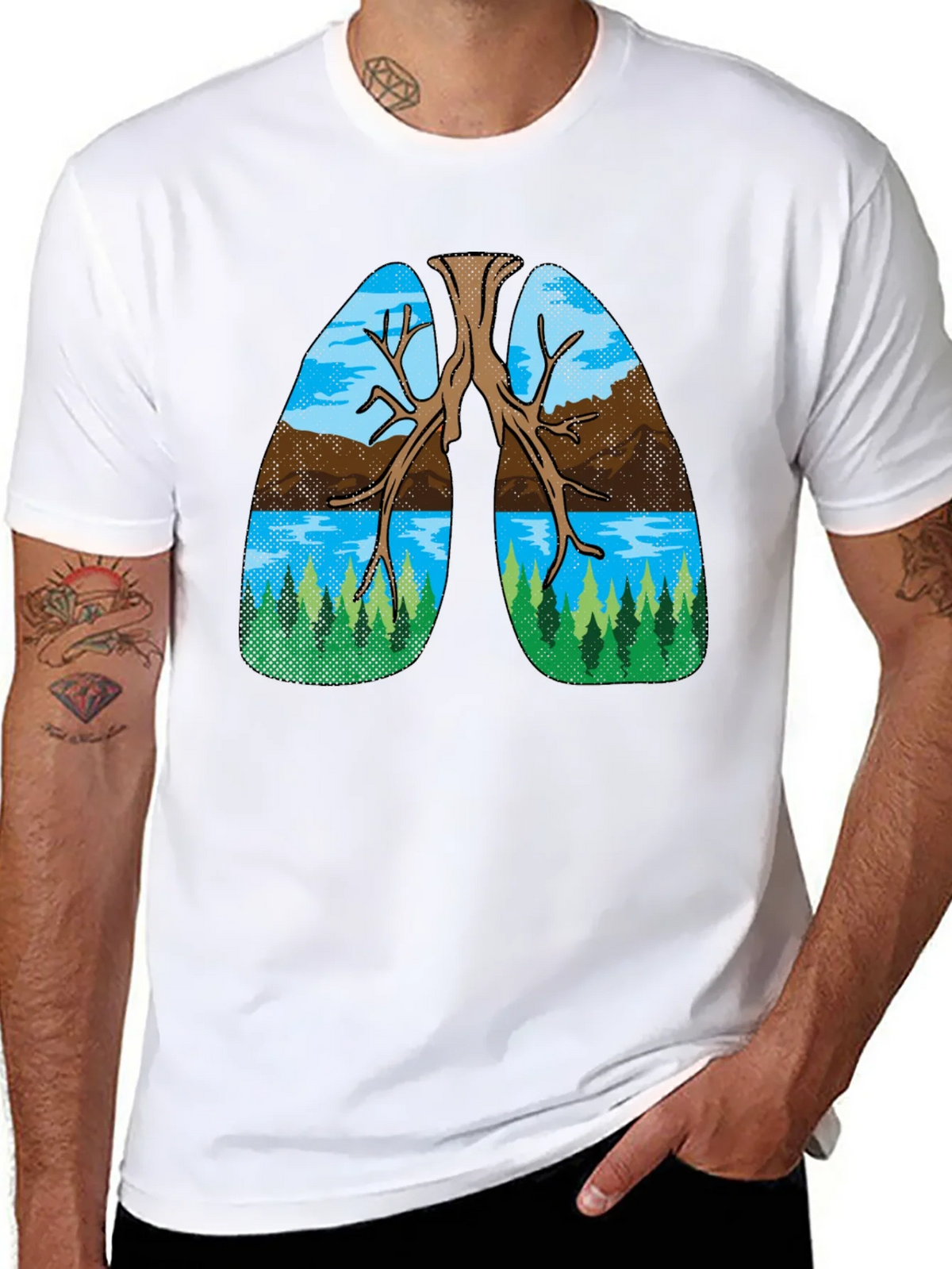 Nature Lungs Graphic Tee - Breathe Easy product image 6