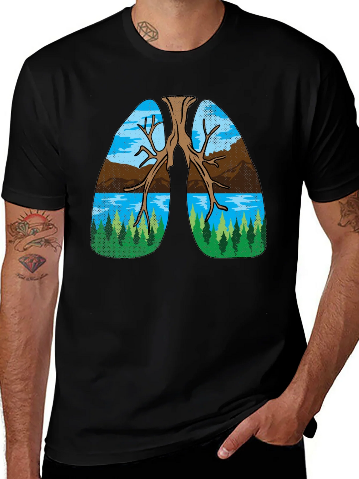 Nature Lungs Graphic Tee - Breathe Easy product image 1