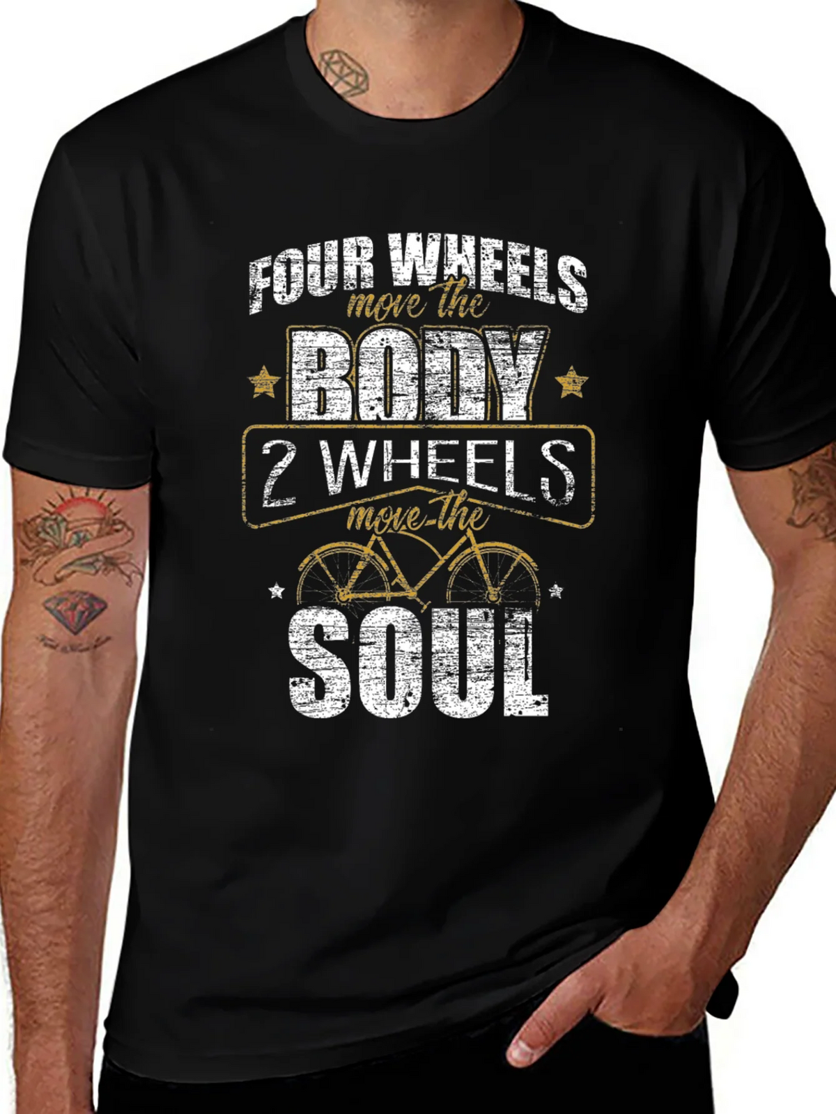 Four Wheels Move the Body T-Shirt product image 1
