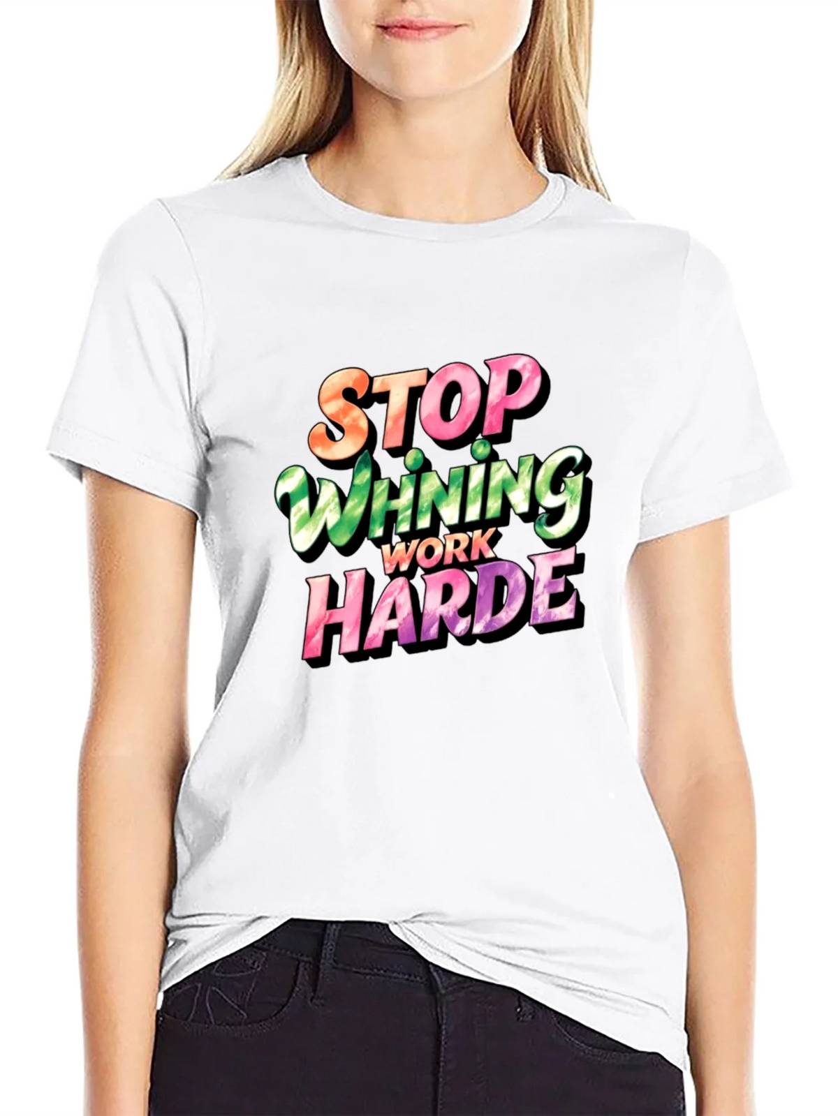Stop Whining Work Harder Mens Graphic Tee product image 6