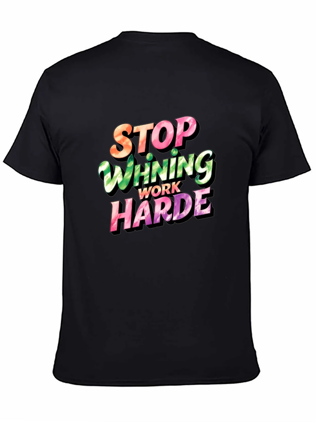 Stop Whining Work Harder Mens Graphic Tee product image 3