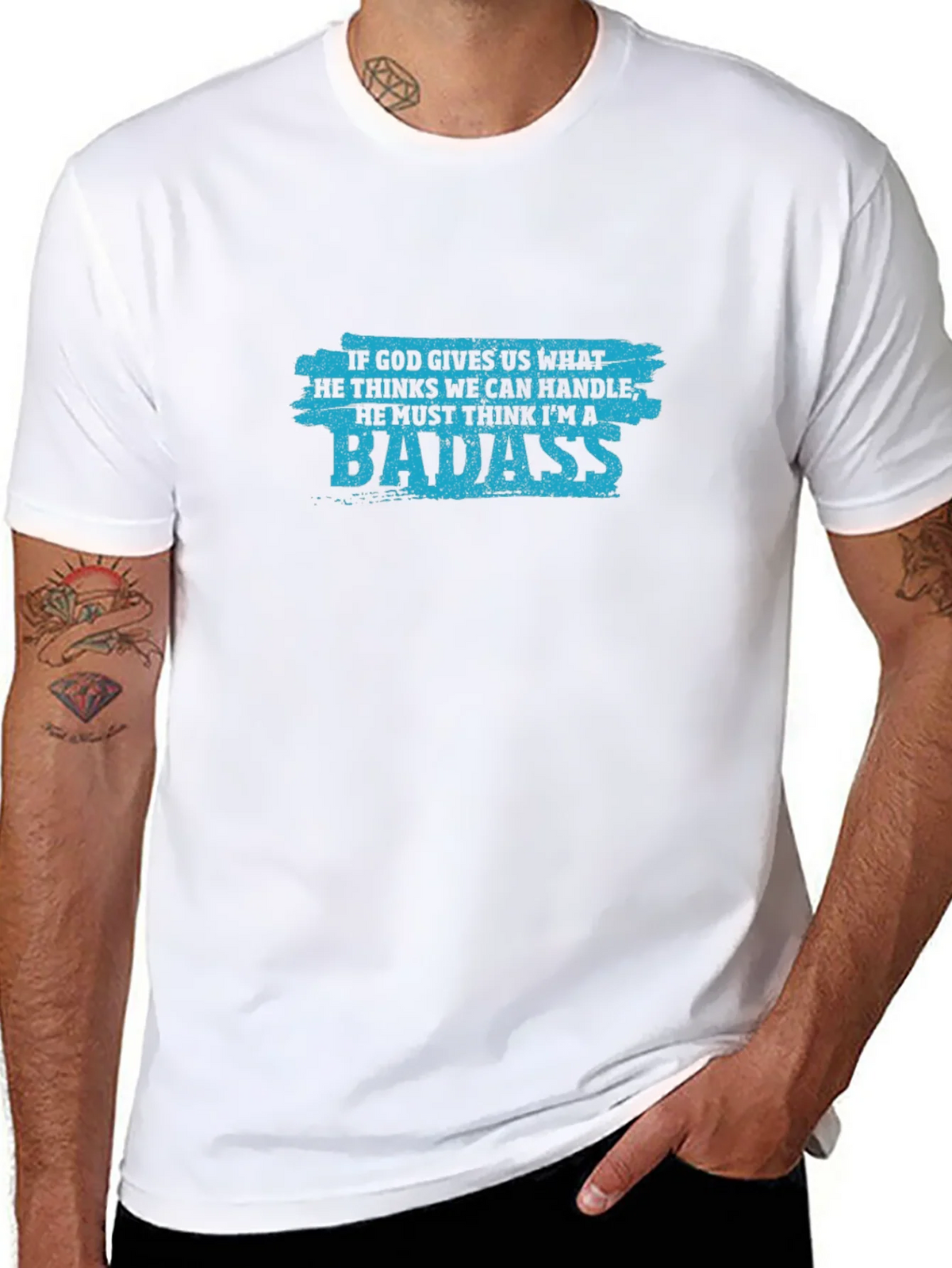 Badass Graphic Tee - If God Gives Us What We Can Handle product image 7