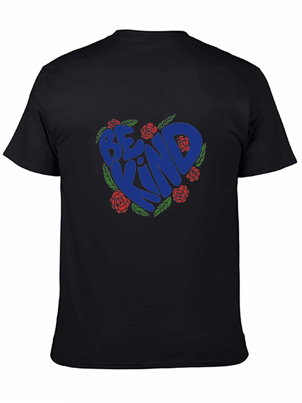 Be Kind Heart Rose Graphic T-Shirt - Black product image 4