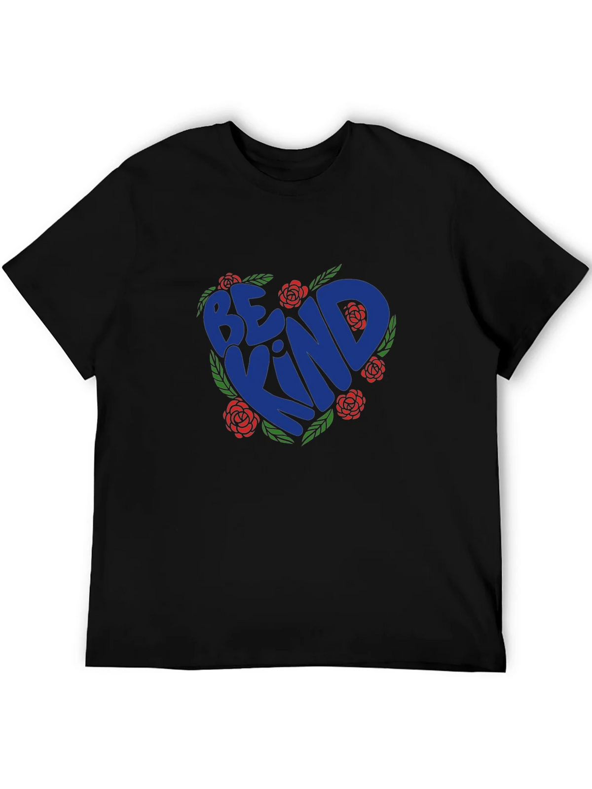 Be Kind Heart Rose Graphic T-Shirt - Black product image 5